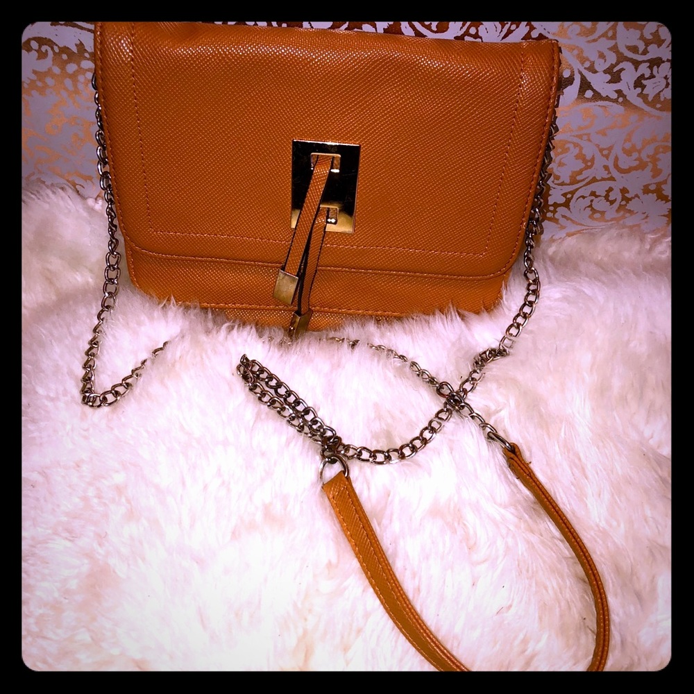 Camel Color Crossbody to Clutch Purse